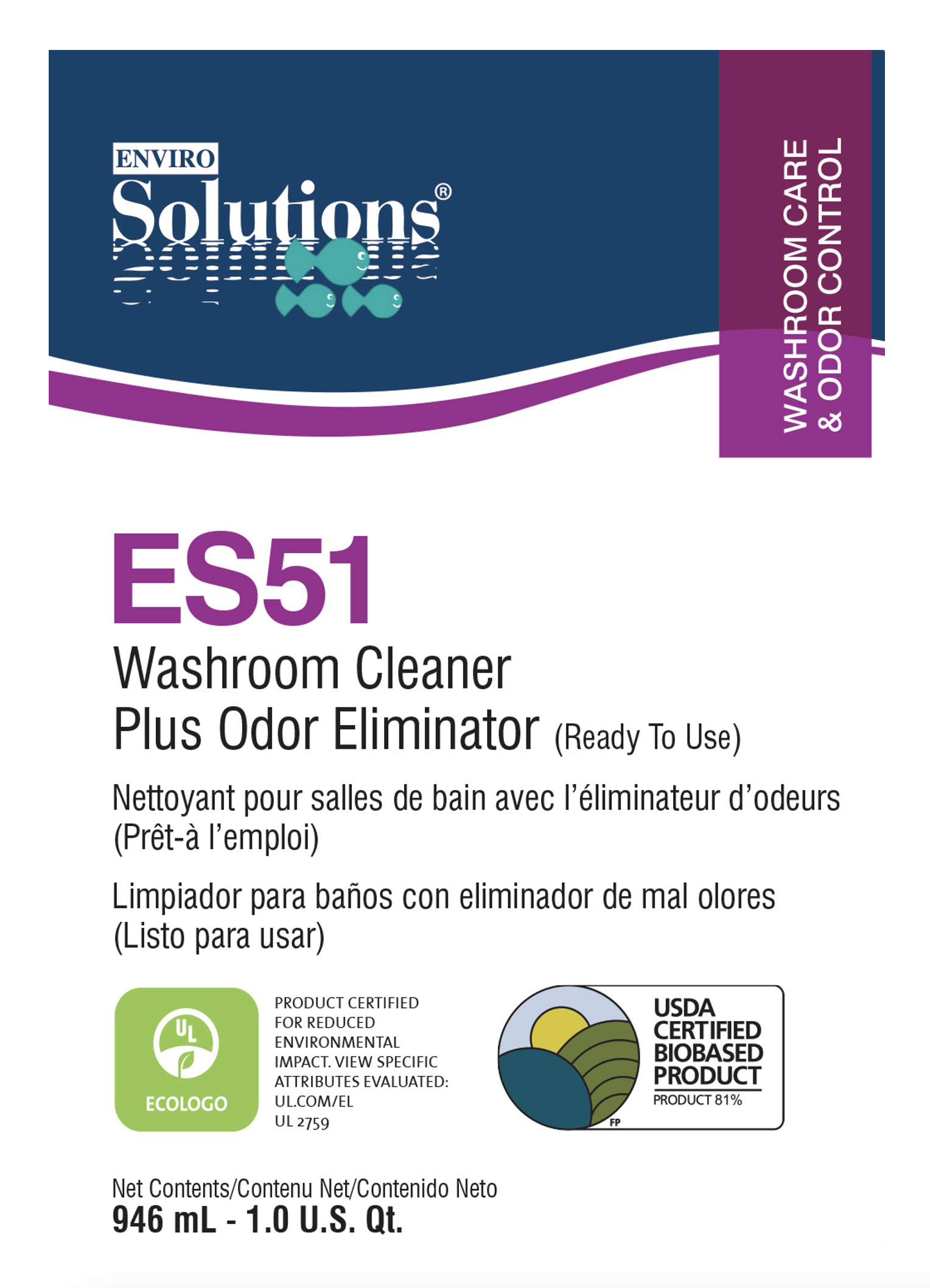 ES51 Washroom Cleaner - QualiCan QAP Services Inc.
